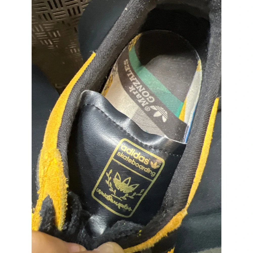 Adidas X Mark Gonzales Gazelle Mesa‎ Yellow Suede Skate Shoes Mens Sneakers 8